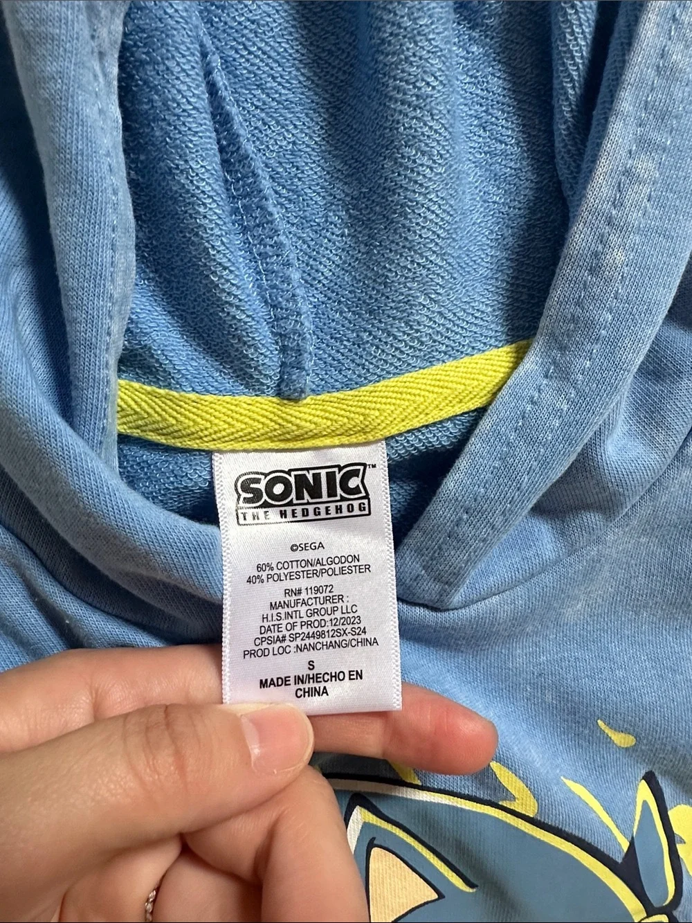 Sonic the Hedgehog Blue Kids Hoodie & Shorts Matching Set